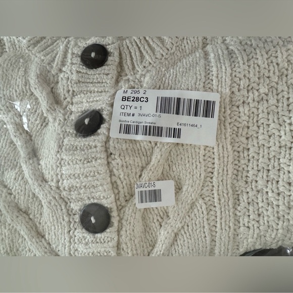 🎉LAST PIECE🎉FREE PEOPLE Bonfire Cardigan Sweater Cream - Picture 10 of 10